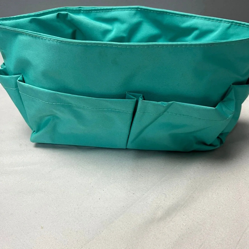 Thirty One Teal Organizer‎ Tote Bag with Pockets Cosmetic, Crafts, Baby Room